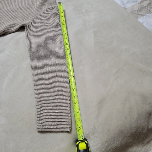 Aritzia Wilfred sz M-L Campanule Silk Cashmere Cotton Sweater Dress Grey Beige - Picture 8 of 15